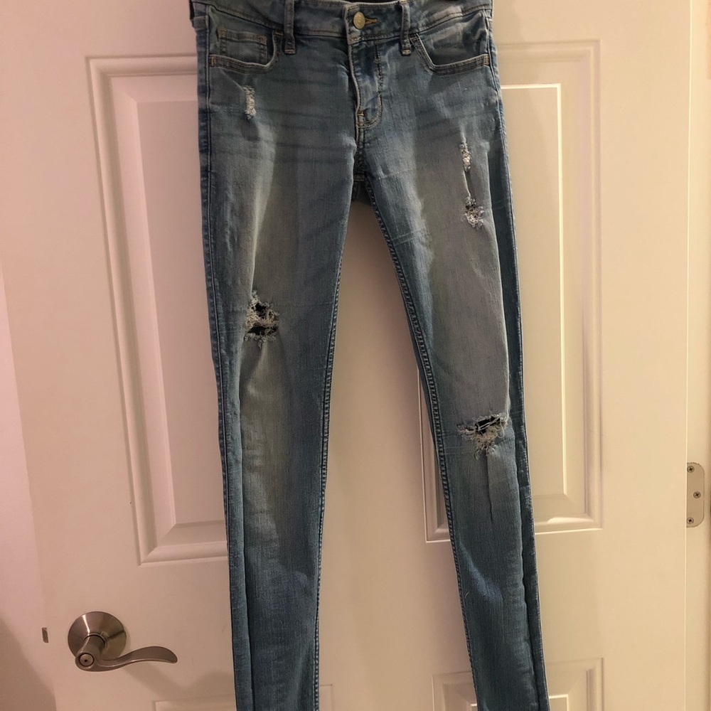 ripped hollister jeans